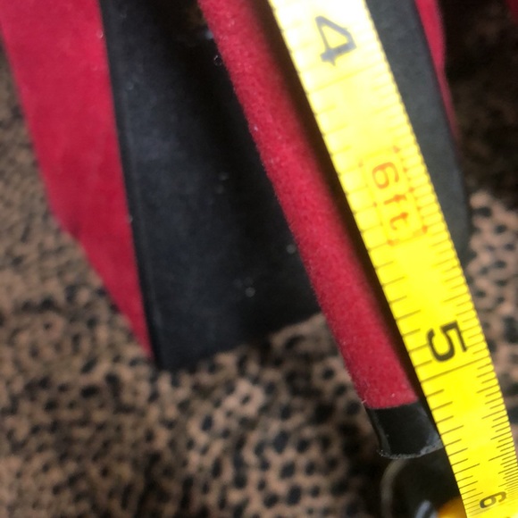 Derek Heart red velvet platform buckle strap heels like Dorothy 5.5 - Picture 11 of 13